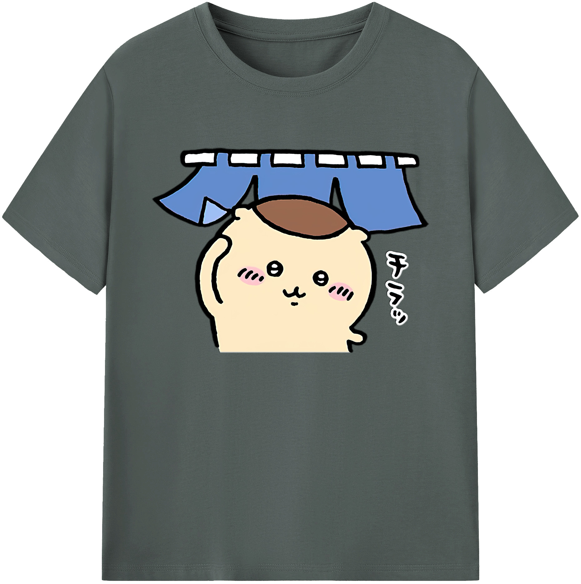 （画像用） ちいかわ くりまんじゅう Chii-kawa kuri manjū 綿100％ メンズ半袖Tシャツ｜肌触りやわらか＆通気性